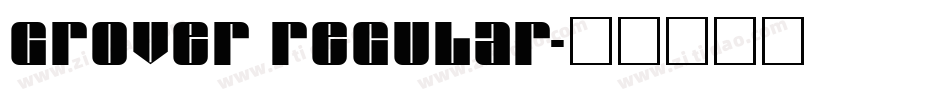 Grover Regular字体转换